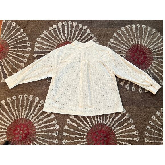 Alfani Botanic Affair Eyelet Blouse, 2X - Picture 2 of 10